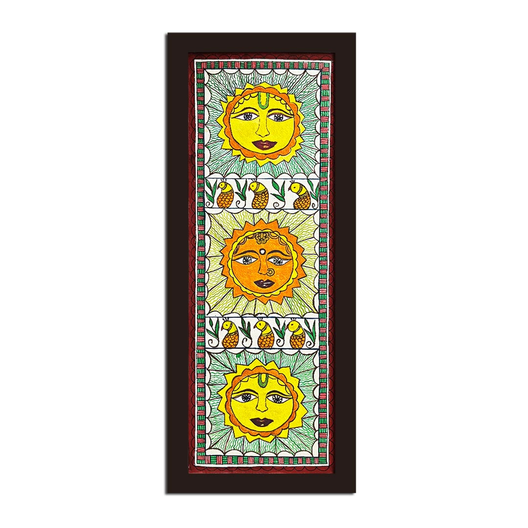 Sun Painting | 3 Diffrent Sun Faces Painting | | madhubani Painting | Paintings | Acrylic Paintings | Pichwai | Pichwai Paintings | Sun Face Paintings | Indian Painting | indian Culture | Adikala Craft Store | Adikala