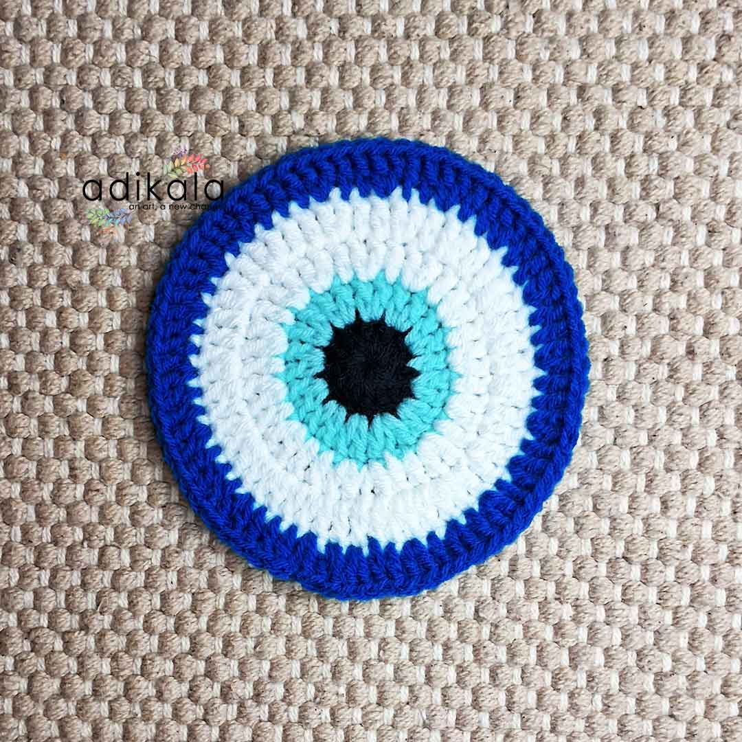 Evil Eye Crochet Coasters set Of 4