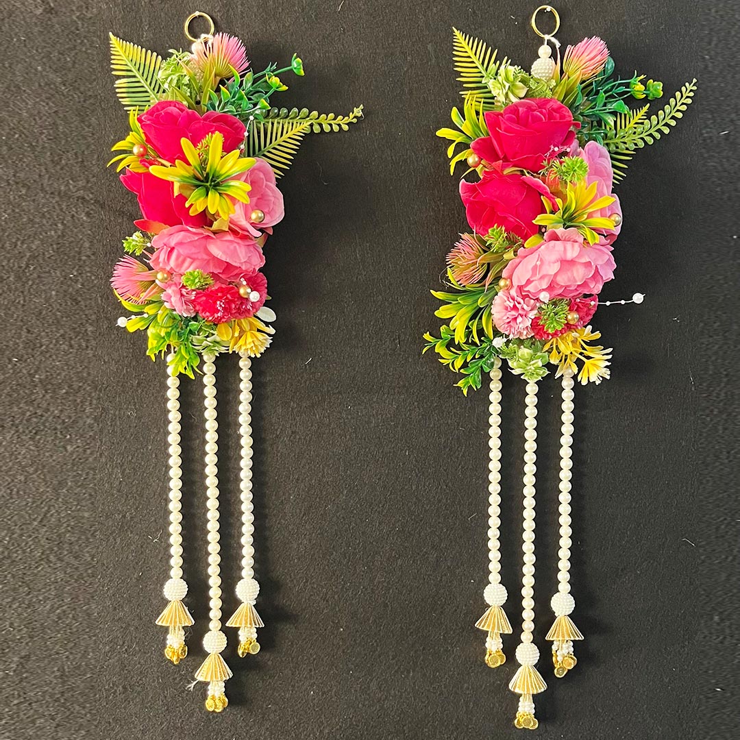 Pink Floral Hanging Pair