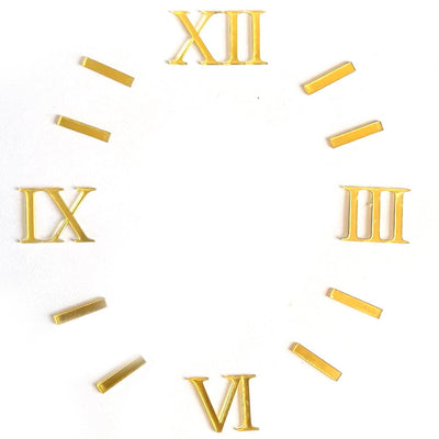 Acrylic Roman Clock Number Set 1-12 for Resin Wall Clock, DIY Art & Craft Clock Accessories 1 Inch Height 2 mm