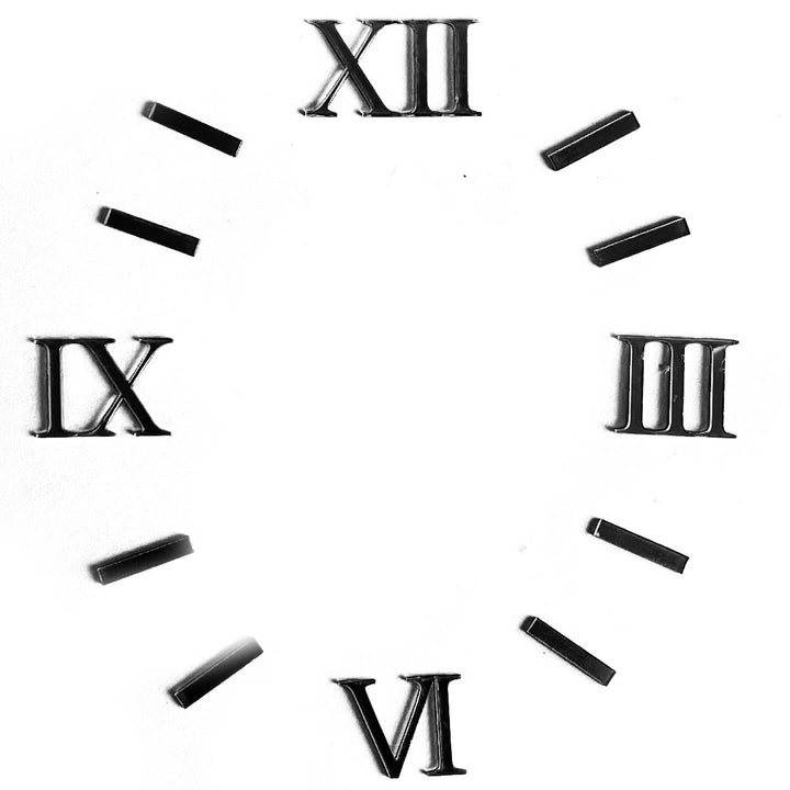 Acrylic Roman Clock Number Set 1-12 for Resin Wall Clock, DIY Art & Craft Clock Accessories 1 Inch Height 2 mm