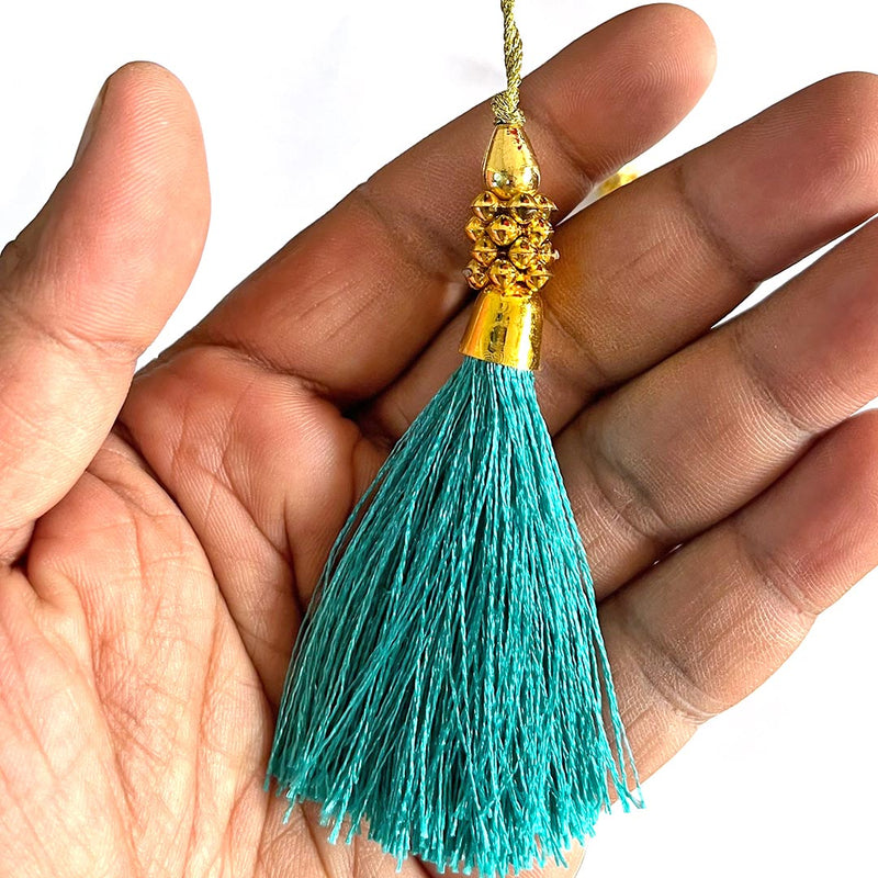 Fancy Silk Beads Tassels Latkan for Perfect Embellishments for Suit, Kurti, Gown, Saree, Blouse, Dupatta, Lehenga & Jewelry, DIY Art & Craft 10CM Pack of 10