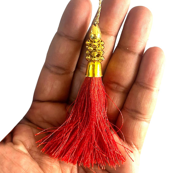 Fancy Silk Beads Tassels Latkan for Perfect Embellishments for Suit, Kurti, Gown, Saree, Blouse, Dupatta, Lehenga & Jewelry, DIY Art & Craft 10CM Pack of 10