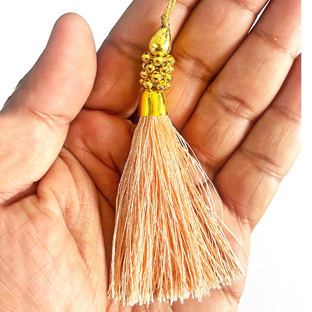 Fancy Silk Beads Tassels Latkan for Perfect Embellishments for Suit, Kurti, Gown, Saree, Blouse, Dupatta, Lehenga & Jewelry, DIY Art & Craft 10CM Pack of 10