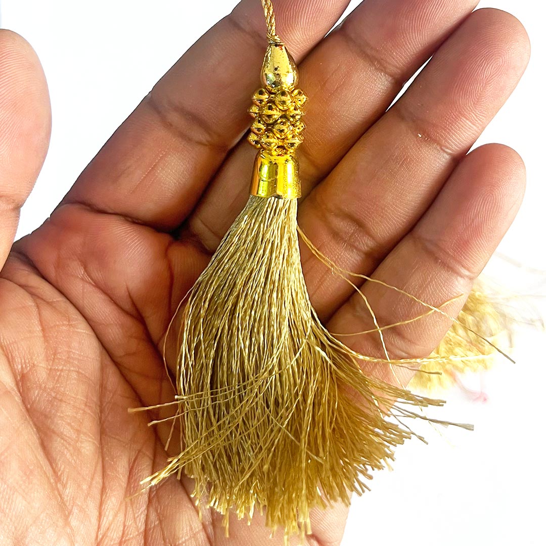 Fancy Silk Beads Tassels Latkan for Perfect Embellishments for Suit, Kurti, Gown, Saree, Blouse, Dupatta, Lehenga & Jewelry, DIY Art & Craft 10CM Pack of 10