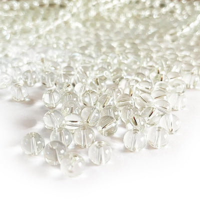 Clear Color Glass Beads For Jewelry & Bracelet Making 10 mm