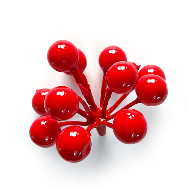 Christmas Red Color Berries Filler Set Of 5