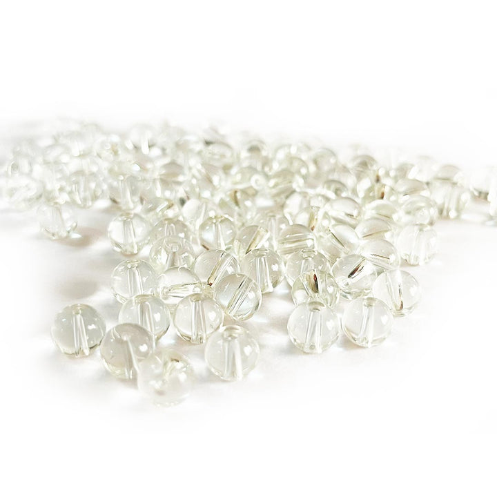 Clear Color Glass Beads For Jewelry & Bracelet Making 10 mm