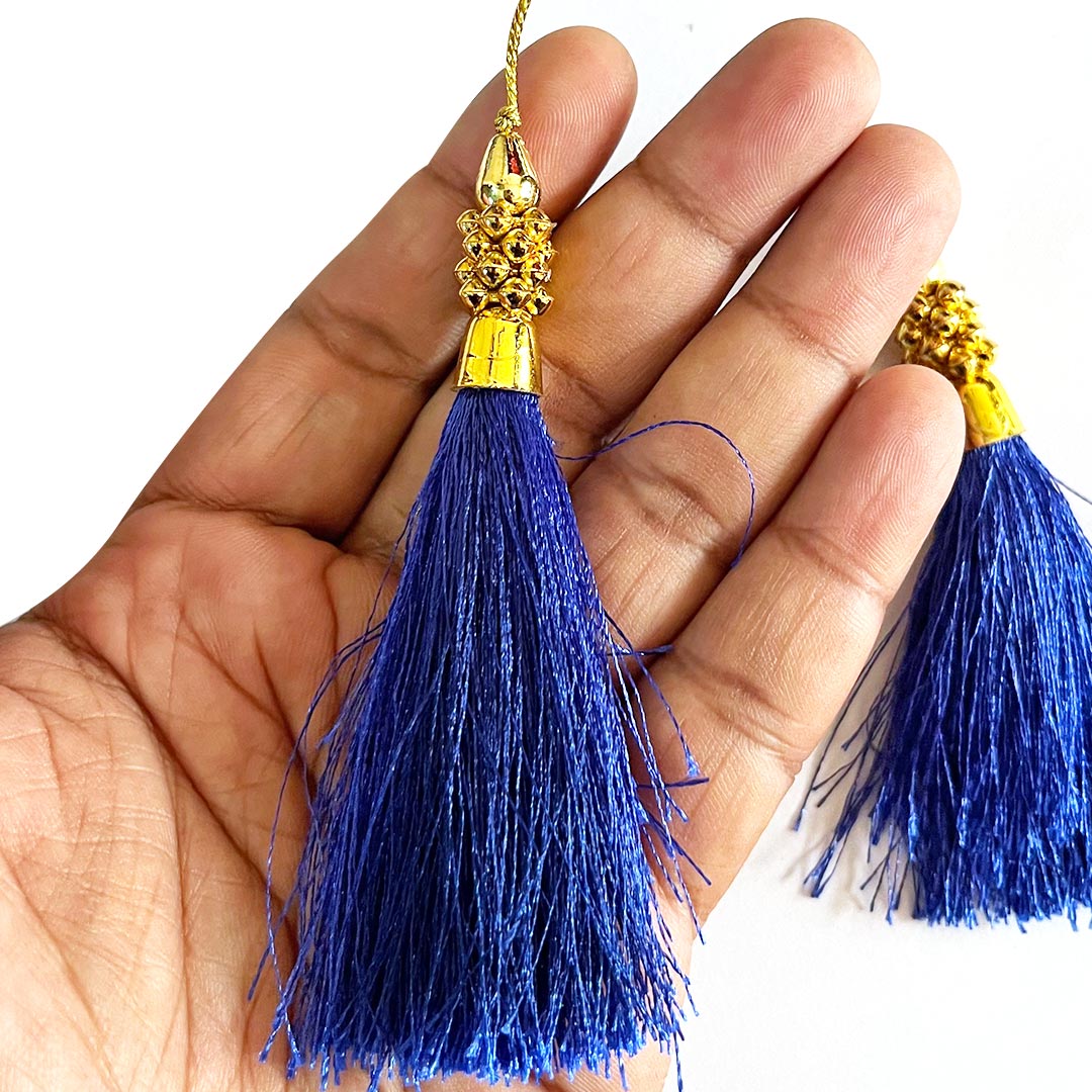 Fancy Silk Beads Tassels Latkan for Perfect Embellishments for Suit, Kurti, Gown, Saree, Blouse, Dupatta, Lehenga & Jewelry, DIY Art & Craft 10CM Pack of 10