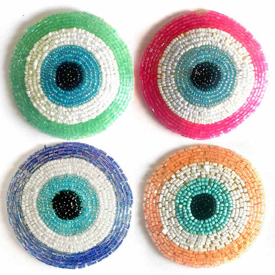 Multi Color Katdana | Roud Shape | Booti | Craft Art | Decoration Craft | pazily Booti | Craft making item | Booti Pack of 4 | katdana Booti | Evil Eye booti | Multicolored Booti | Decoration | Adikala Craft Store | Adikala | India