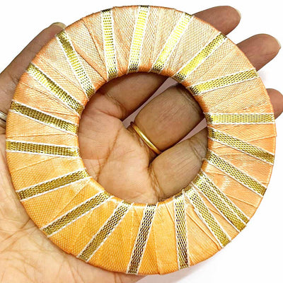 Peach Color Gota Ring | Gota Ring Plate | Gota Plates | Gota Plate For Decoration | Decoration Essentials | Craft Making Itmes | Temple Decoration | Home Decoration | Pooja | Home Supplies | Decorative Plate | Adikala Craft Store | Adikala
