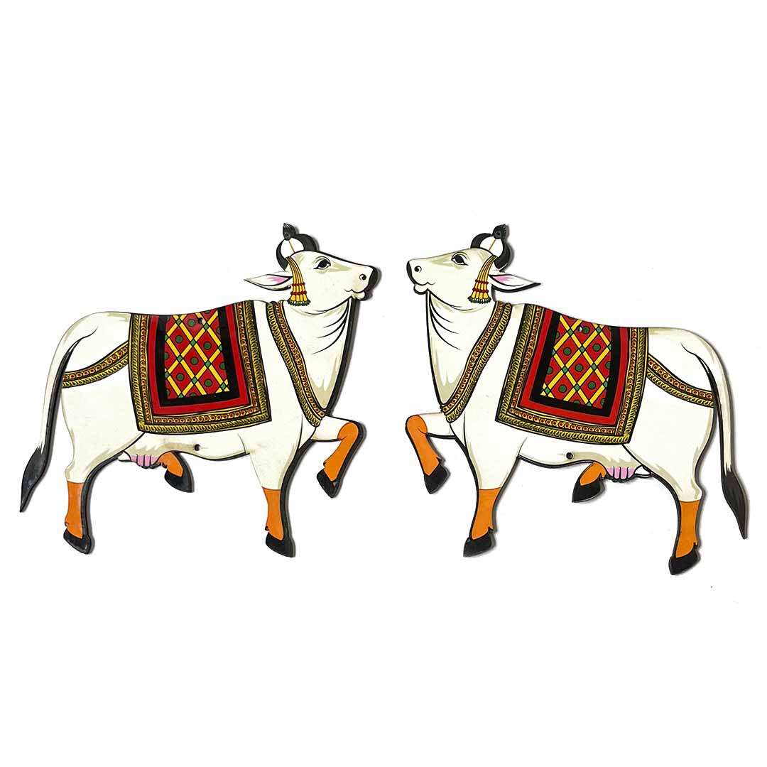 Decorative Pichwai Cow Mdf 5 IN Cutout for Diwali | Dussehra | Rangoli | Pooja | Festival Gift