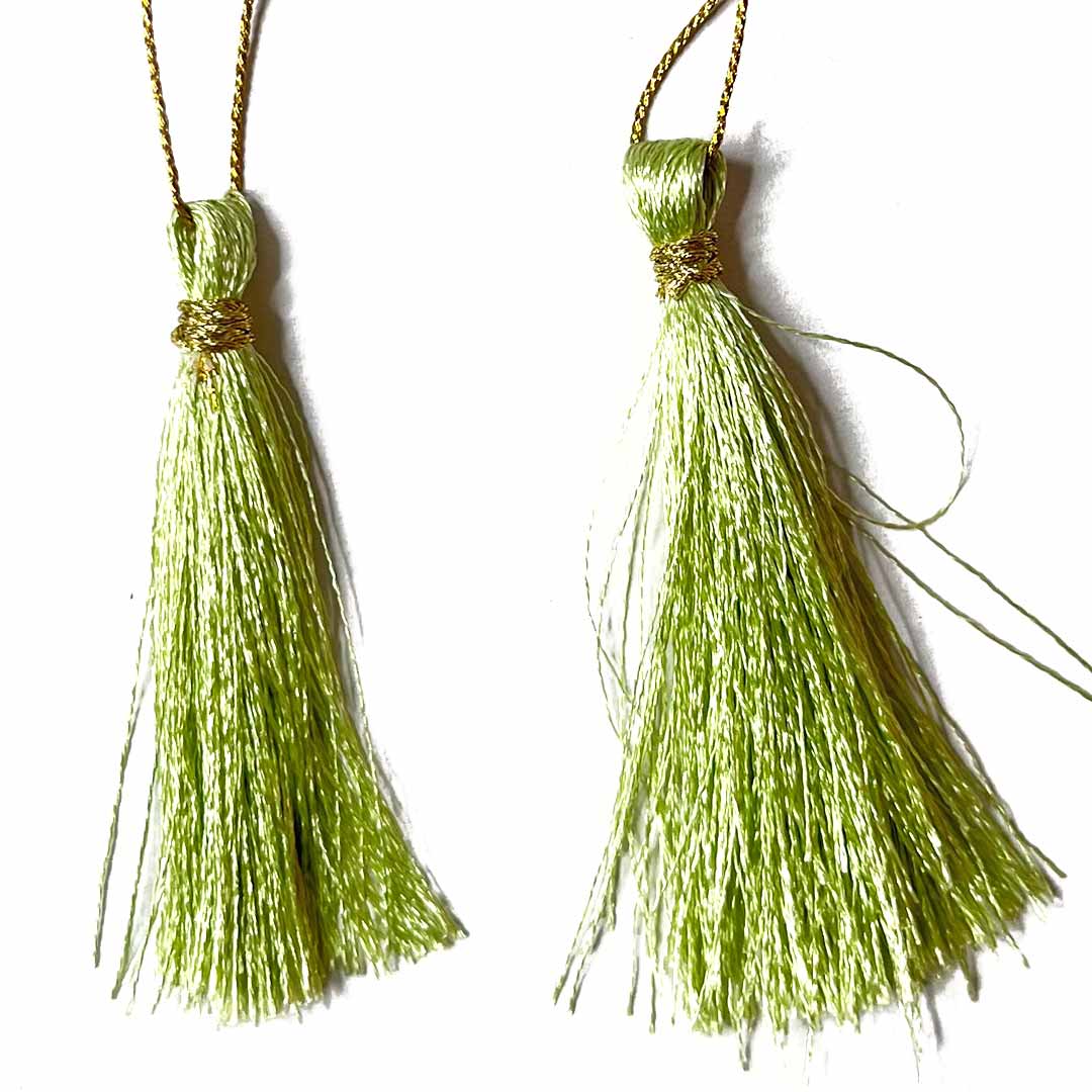 Pista Green Tassels Pack Of 5