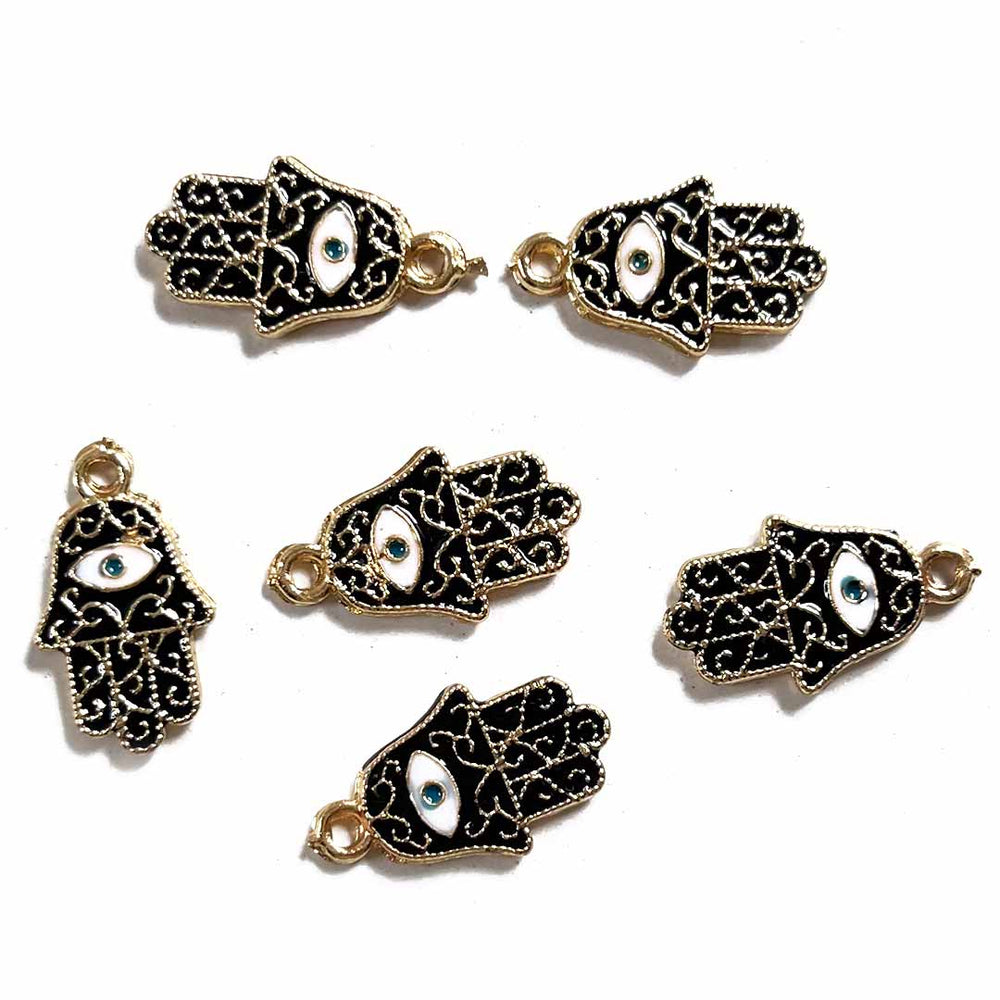 Black color hamsa hand | Hamsa hand | Metal charms | Hamsa Shape Metal Charm | Metal Charm | Top Whole Hamsa Hand Metal Charm | hanging | Decoration | Jewellry | For Women | For Men | hobby india | art carft | art | Online | Adikala Craft Store | Adikala