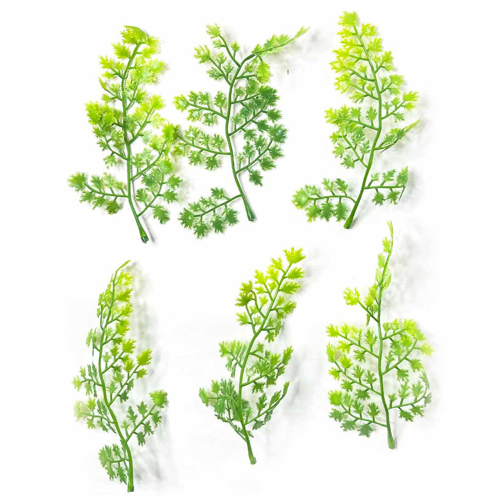 Green Fern | Green And Yellow Fern | Yellow Dense Maidenhair Fern Leaves | Green Dense Maidenhair Fern Leaves | Leaves Pack Of 12 | Leaves | Dense Leaves | Leaves Fern | Decoration | Craft Making | Art Craft | Product Making | Artificial Plant Making | Adikala