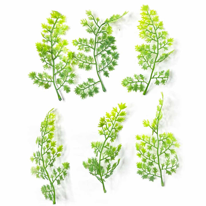 Green Fern | Green And Yellow Fern | Yellow Dense Maidenhair Fern Leaves | Green Dense Maidenhair Fern Leaves | Leaves Pack Of 12 | Leaves | Dense Leaves | Leaves Fern | Decoration | Craft Making | Art Craft | Product Making | Artificial Plant Making | Adikala