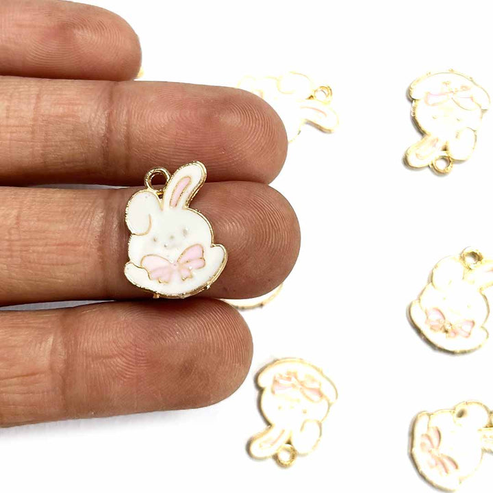 Bunny top Metal charms | Metal Charms Set of 6 | Hobby India | Craft Online | Buttons | Fancy Metal Charm | Top whole Metal charm | Hobby India | Craft Shop Online | Adikala Craft Store | Adikala