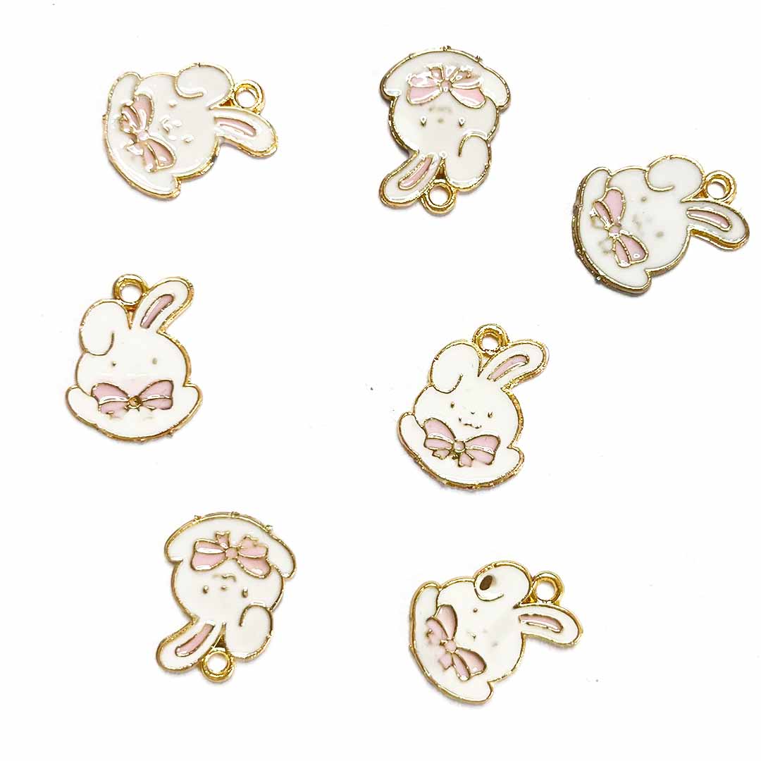 Bunny top Metal charms | Metal Charms Set of 6 | Hobby India | Craft Online | Buttons | Fancy Metal Charm | Top whole Metal charm | Hobby India | Craft Shop Online | Adikala Craft Store | Adikala