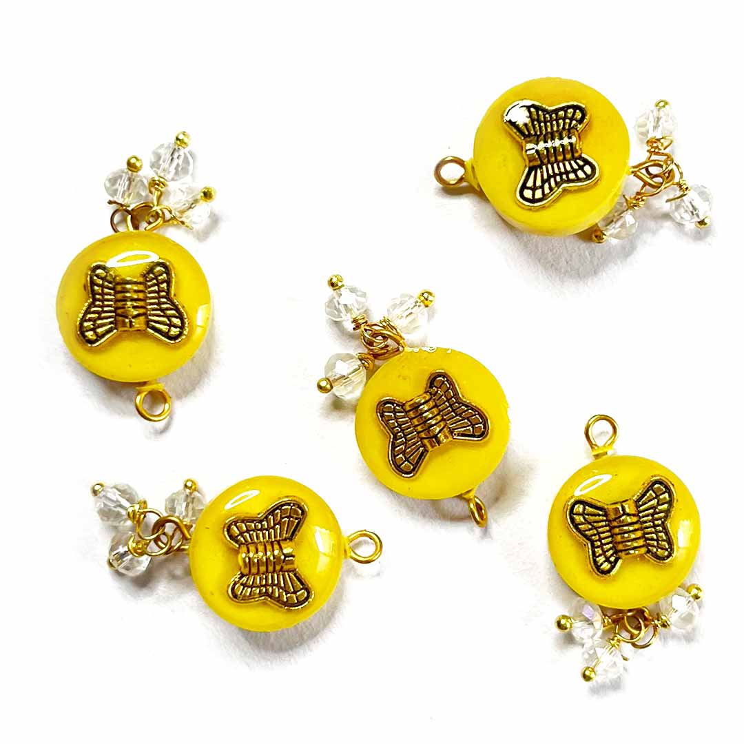 Yellow Button | Golden Metal Fancy button | Crystal Beads Stones Button | Butterfly Button | Hanging Button | Crystal Button | Round Shape Button | Fancy Buttons | Dress Making button | Round Shape Button | Buttons | Dress making Button | Beautiful Button | Hobby Craft | Adikala craft Store | Adikala India | Adikala