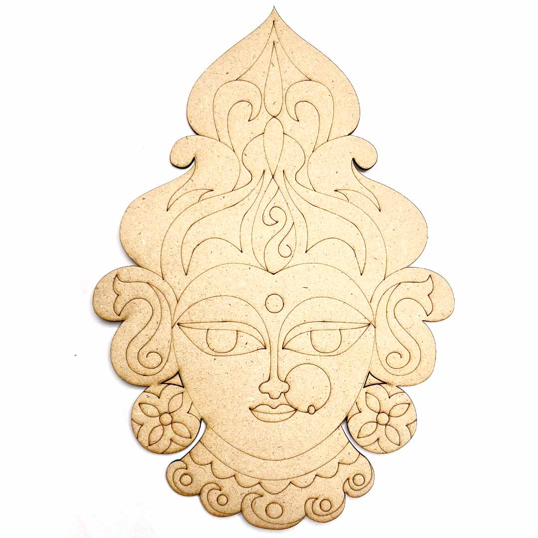 Maa Durga | Maa Durga Pre-marked MDF Cutout | Pre-marked MDF Cutout | Maa durga Mdf Cutouts | Mdf | Wall Art | Temple | Durga Maa | Decoration | Art | Craft | Dress Making | Craft Making | Design | Hobby | Hobby Craft | Hobby Art | Hobby India | Indian Art | Indian Craft | Indian Culture | Adikala Craft Store | Adikala