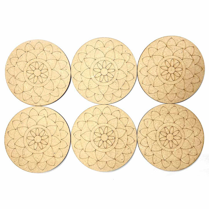 Mandala Design Coaster Set of 6