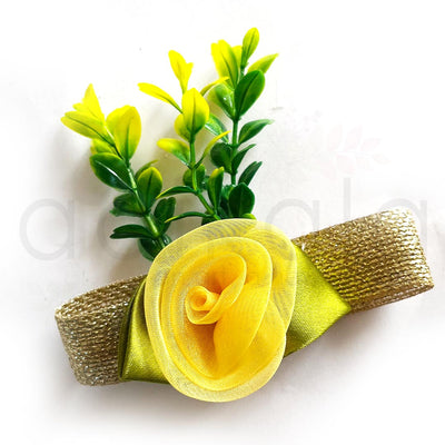 Yellow Tissue Flower Bunch Pack Of 4 For Wedding & Home Decoration