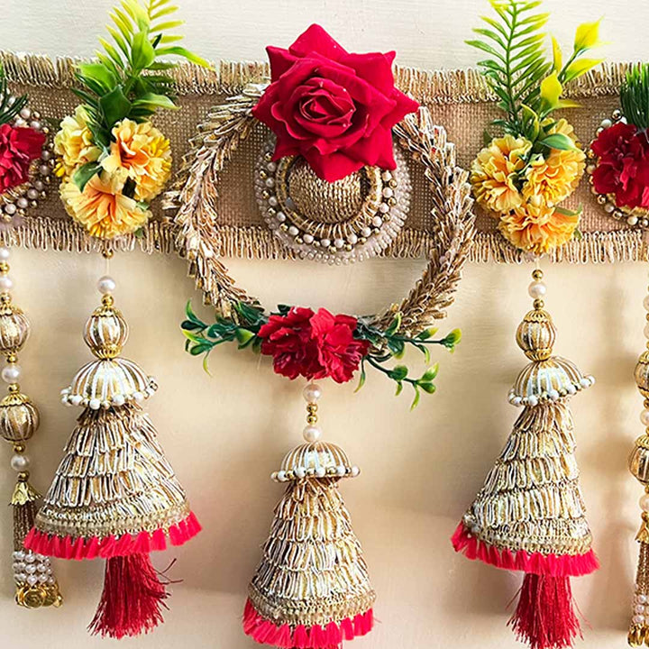 Handcrafted Toran for Door/Pooja Ghar Decoration Design 1