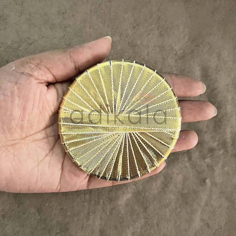 Big Size Golden Gota Plate Pack Of 10