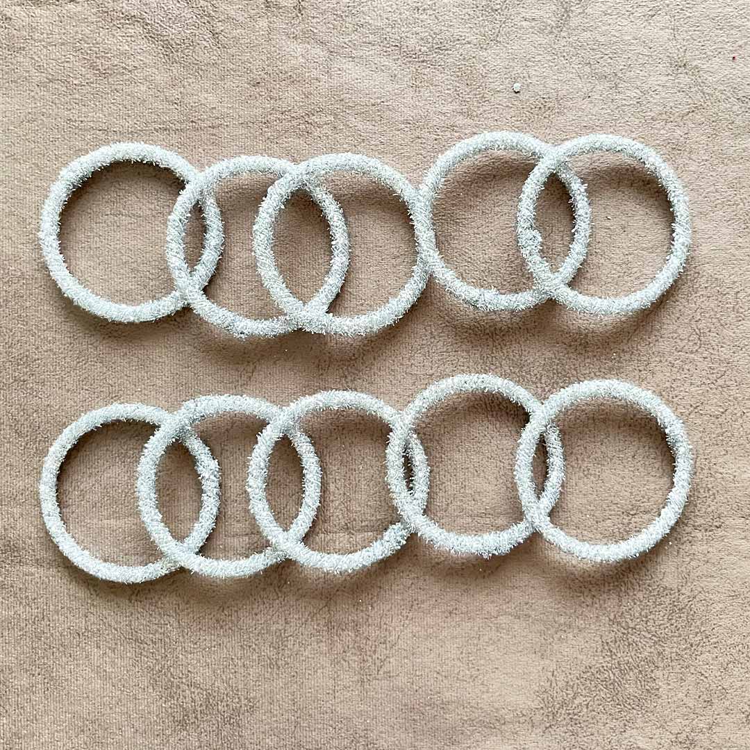 3 Inches Silver Zari Frill Rings Pack of 10