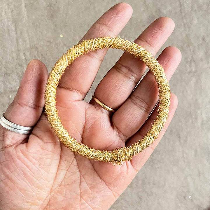 3 Inches Golden Zari Frill Rings Pack of 10