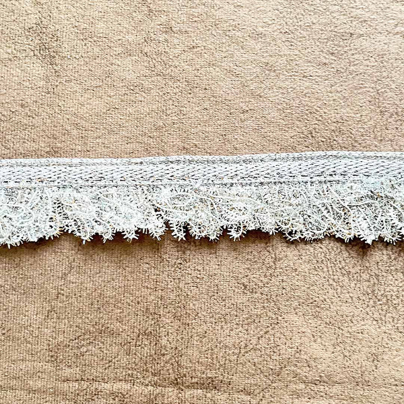 Silver Frilled Lace - 9mtr