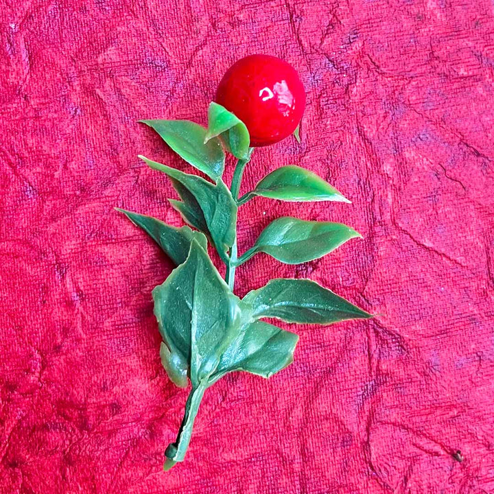 Christmas Red Berries with Green Leaves Filler Set Of 12