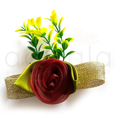 Maroon Tissue Flower Bunch Pack Of 4 For Wedding & Home Decoration