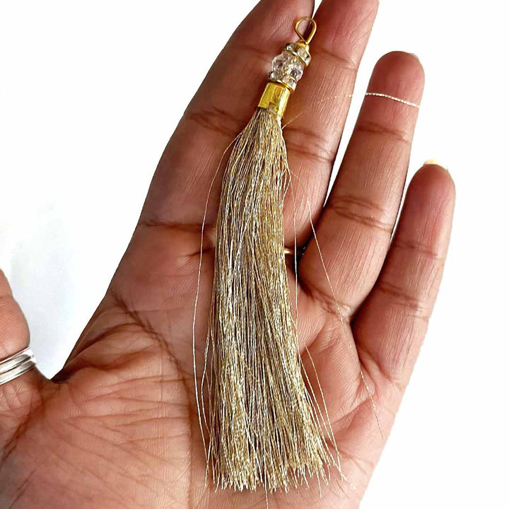 Jarkan With Golden Zari Thread Tassels Set Of 10