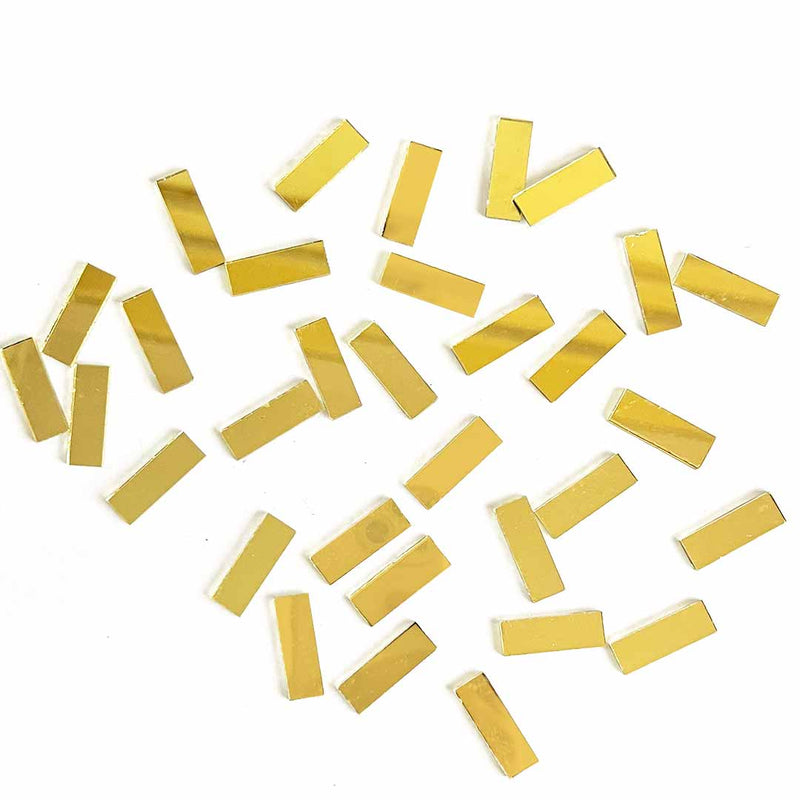 Golden Rectangle Shape Mirror Pack Of 50 Gram - 24mm