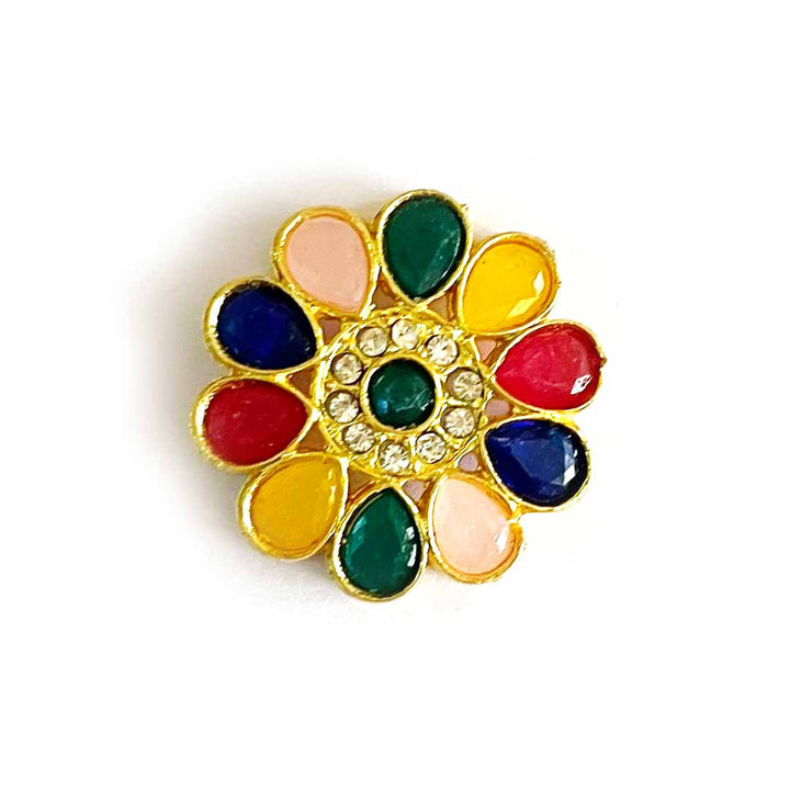 Multicolored Flower Shape Kundan | Jewelry | JewelryDesign | HandmadeJewelry | JewelryLover | JewelryAddict | JewelryGram | JewelryDesigner | JewelryMaking | LuxuryJewelry | FineJewelry | JewelryOfTheDay Kundan Connector