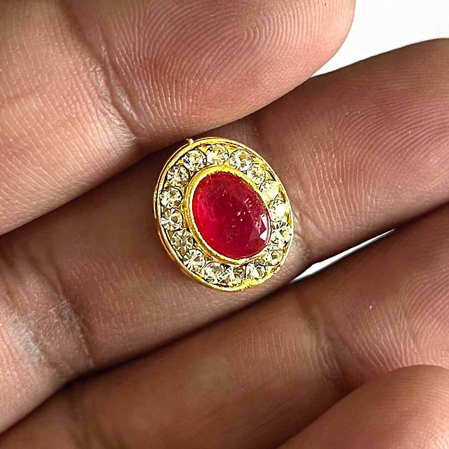 Oval Shape Kundan | kundan Connector | Small Red Color Kundan | Kundan For Decoration  | Home | Appliances | kitchen | Women Ethnic Wear Item | Craft Making Product | Art | Craft Decoration | Hobby Craft | Hobby India | Craft Shop Near Me 