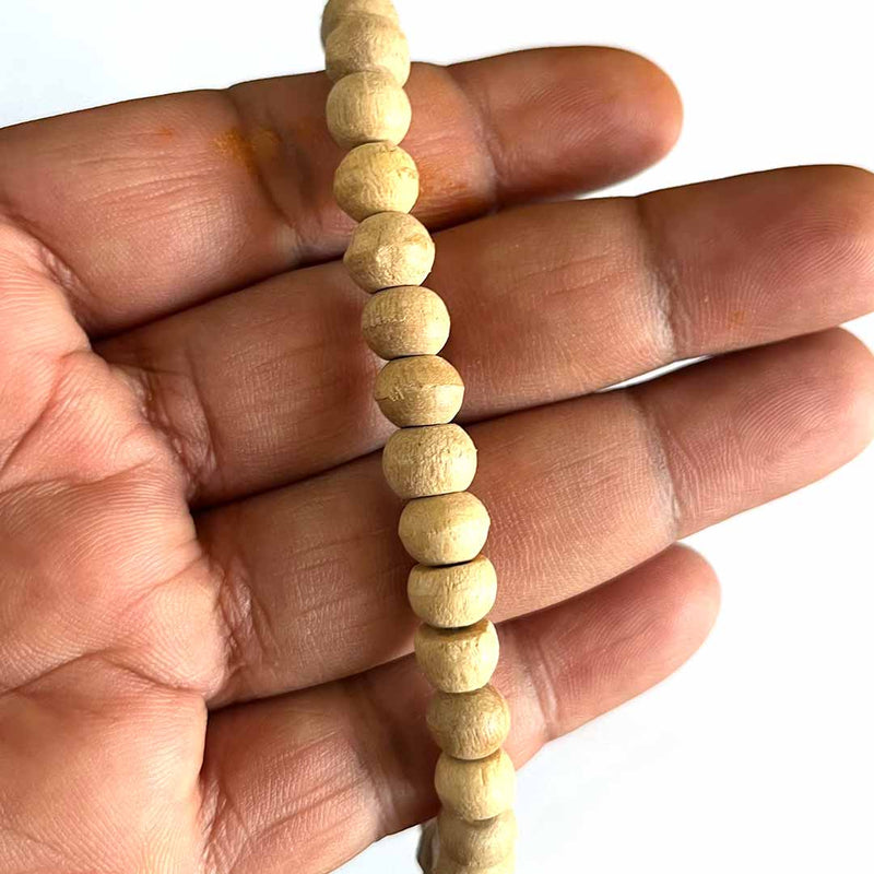 Cream Color Beads | Small Size Beads | Wooden Beads | Pearl Beads | Craft Making Beads | Jewellry Making Beads | Art | Craft  | Wooden Art | Wooden Craft | hanging Beads 