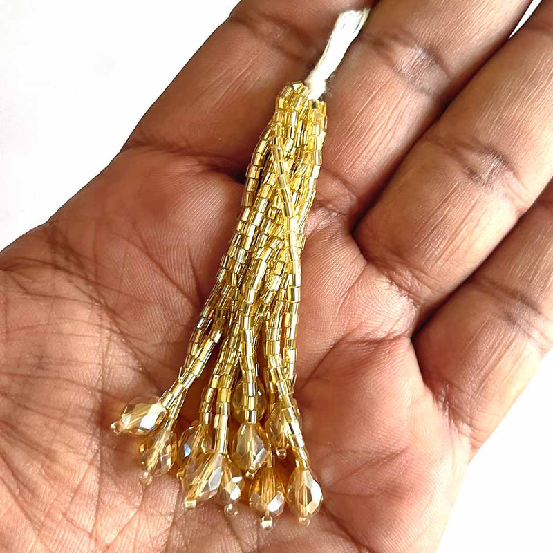 Gold Glass Beads tassels | Beads | Tassels | Hanging Tassels | Beads tassels | Glass beads | Plastic beads | Wooden beads, Metal beads | Crystal beads | Ceramic beads | Seed beads | Gemstone beads | Acrylic beads | Pearl beads