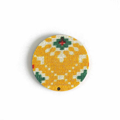 Patola Plate | fabric Patola Plate | Fabric Plate |  Print Patola Design | yellow Color fabric Plate | Art | Craft | Decoration | Mandir Decor Items | Fabric | Decorative Plate | Hanging Patola Plate | Design | Hobby Craft 