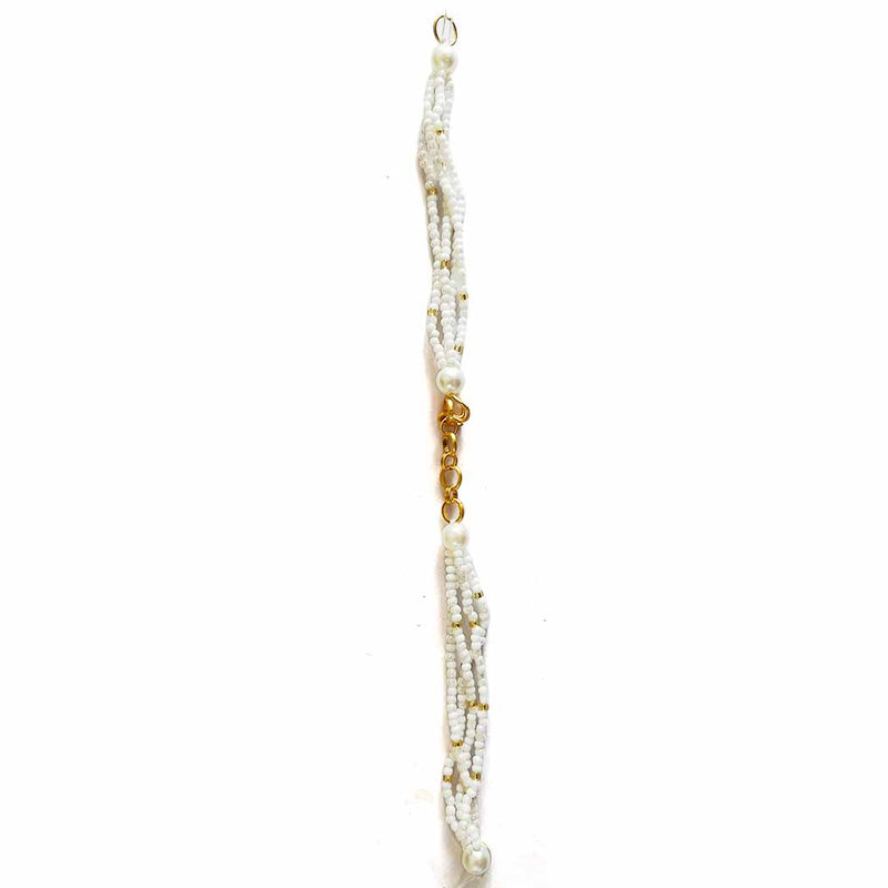 White Beads | Jewllry Making Item | Beads Plated Bracelet Chain | Jewelry Making & Rakhi | Beads | katdana | Tassels | Hanging Tassels | Decor | Decoration Essentials | Craft | Art | Hobby Craft | Craft Near Me | Art Near Me | Indian Art | Indian Culture | Wedding | Lehnga | Saree | Necklace | Adikala Craft Store