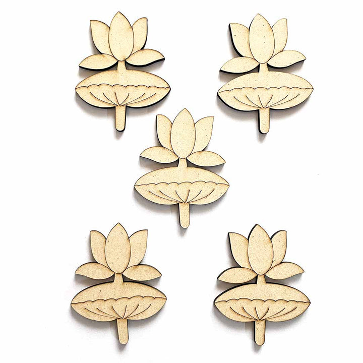 Pichwai Lotus Engraved Design Set of 10