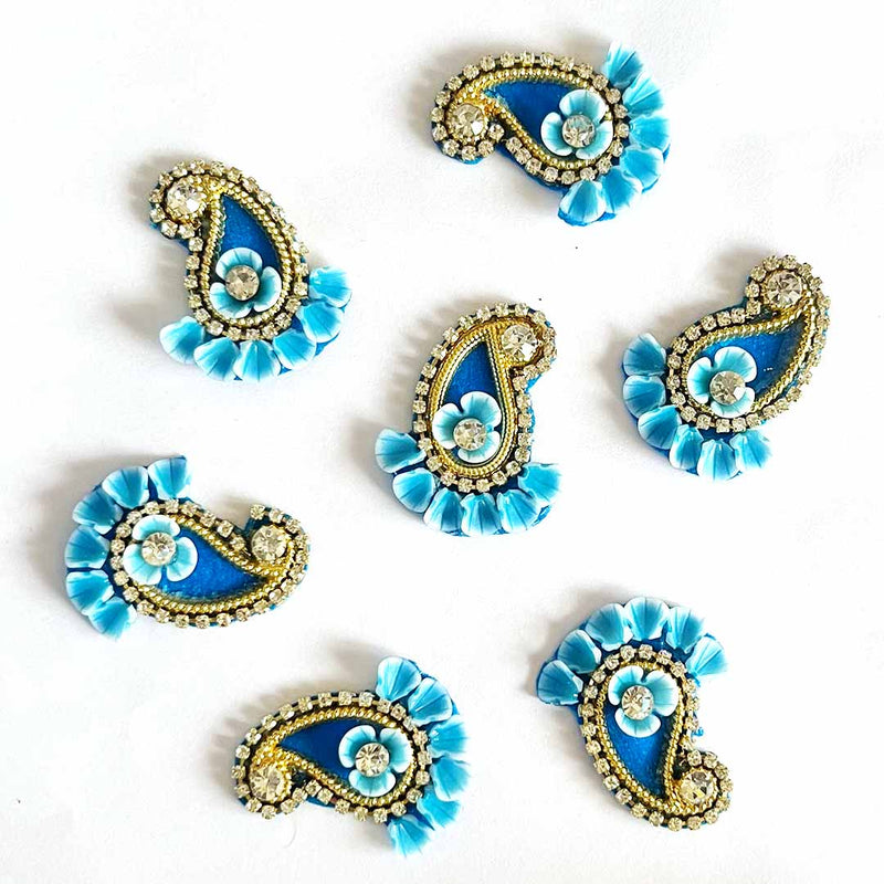 Blue Color Pazily Booti | Floral Design Booti | Pazily Booti | Square Shape Patra | Golden Color Patra | Metal Patra | Patra Pack of 20 | Art | Craft | Decoration | women | jewellry | decor | home decoration | pichwai | welcome | padharosa | ramramsa | doorwell | premarked mdf | design | crochet | beads | art | craft | indianart | rajhasthan | desh | men | swagat | shadi | wedding