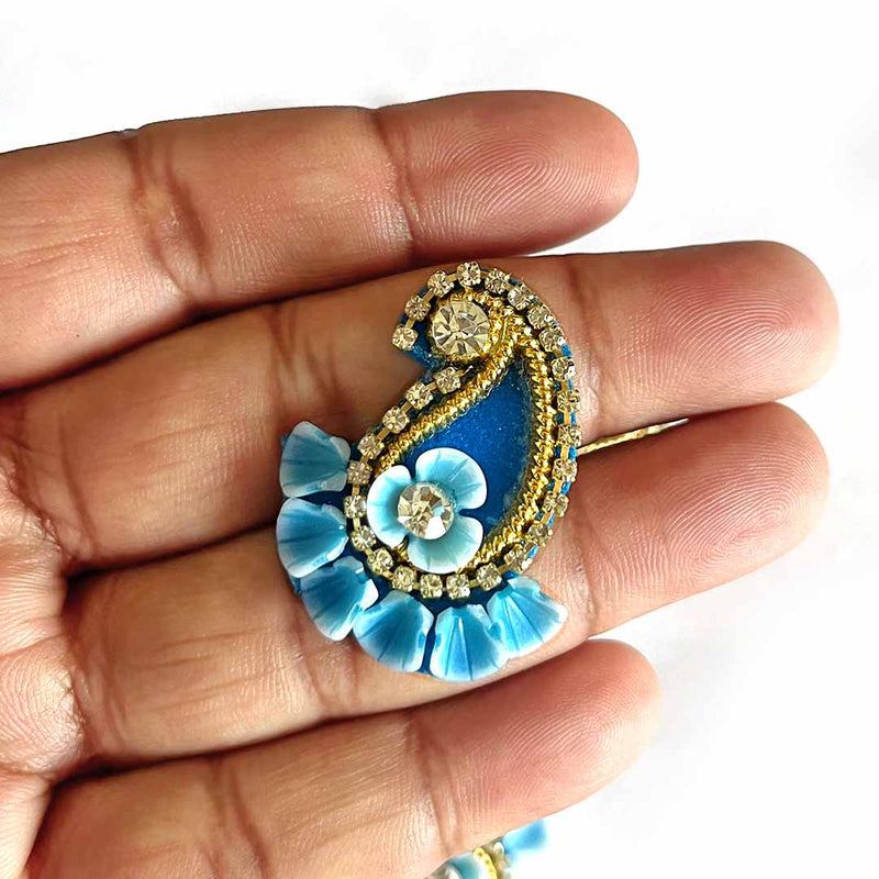 Blue Color Pazily Booti | Floral Design Booti | Pazily Booti | Square Shape Patra | Golden Color Patra | Metal Patra | Patra Pack of 20 | Art | Craft | Decoration | women | jewellry | decor | home decoration | pichwai | welcome | padharosa | ramramsa | doorwell | premarked mdf | design | crochet | beads | art | craft | indianart | rajhasthan | desh | men | swagat | shadi | wedding 