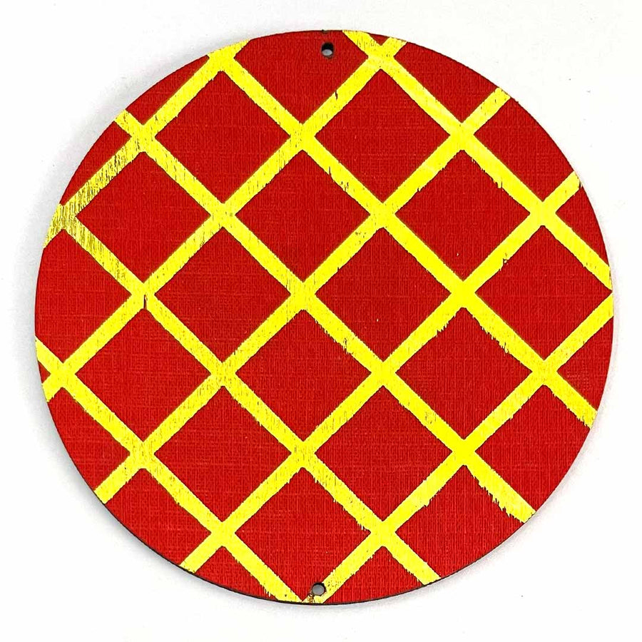 Golden Foil Plate | Red Color fabric Plate | Homes Decoration Item | Festival hanging Plate | Mandir Decoration | Temple Decoration | Pichwai | Diy Art | Craft | Craft Decoration Makers | Hobby Craft | Indian Decoration Intem | Pooja 