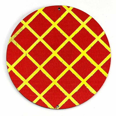 Golden Foil Plate | Red Color fabric Plate | Homes Decoration Item | Festival hanging Plate | Mandir Decoration | Temple Decoration | Pichwai | Diy Art | Craft | Craft Decoration Makers | Hobby Craft | Indian Decoration Intem | Pooja 