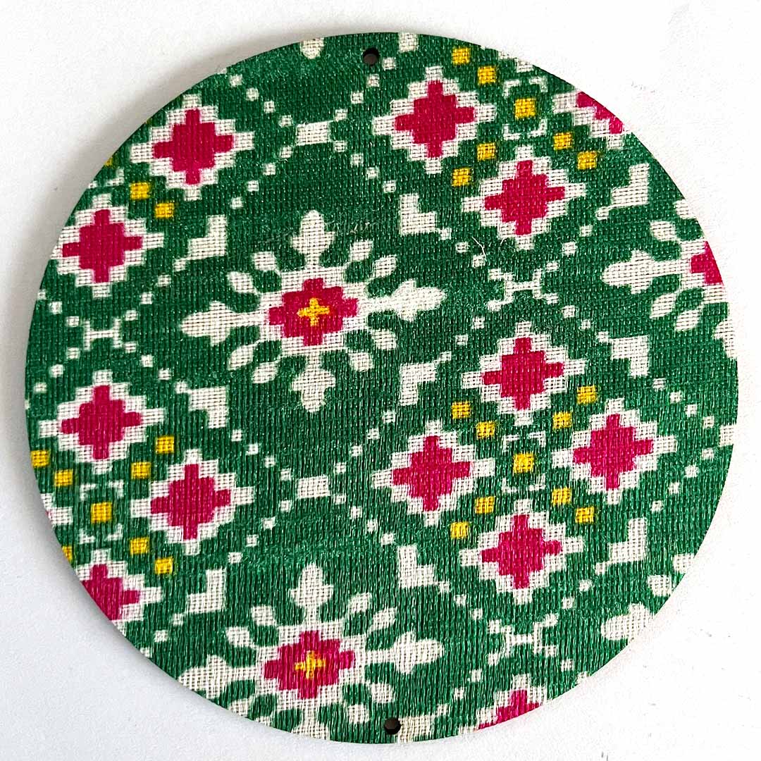 Fabric Circle Plate | 4 Inches Patola Plate | Semi Circle Plate | | Fabric Plates | Decorative Plates | festival Decoration | Wedding Decoration | DIY Craft | Amazing Art | Art Craft | Decoration | Patola | Printed Patola | Craft Shop NEar Me | Art Craft Near Me