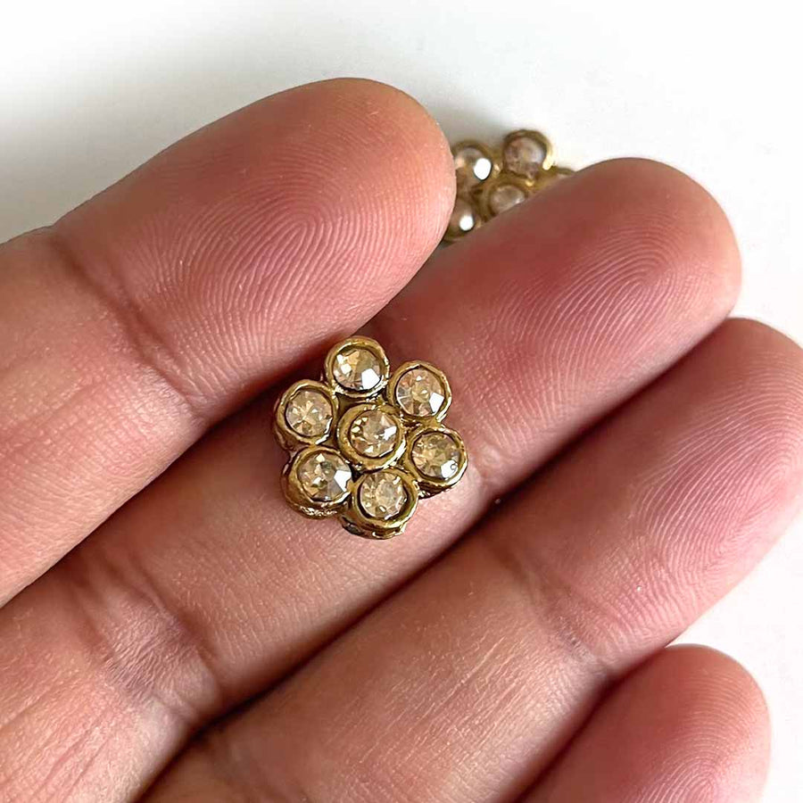 Natural Shape Booti | Kundan Flower Booti | Rhinestones Booti | Booti Pack of 10 | Craft Item | Craft Decoration | DIY Craft | Art | Craft | Amazing Design Booti | Laddu Gopal Clothes | God Clothes | DIY Artist | Art | Hobby Craft | Craft Shop Near Me | Adikala Craft Store | Adikala