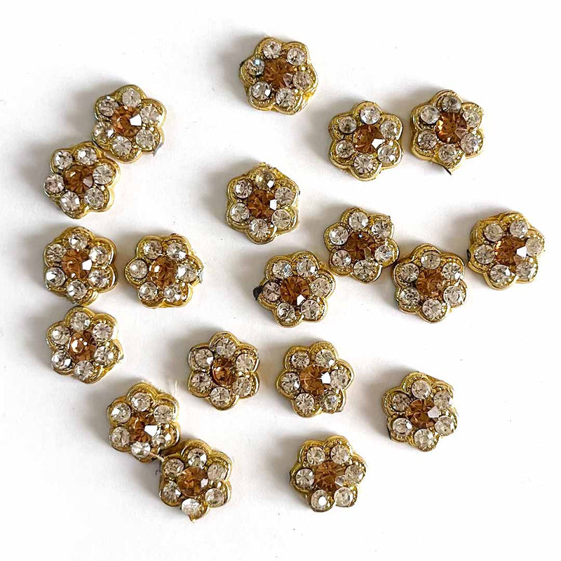 Natural Shape Booti | Kundan Flower Booti | Rhinestones Booti | Booti Pack of 10 | Craft Item | Craft Decoration | DIY Craft | Art | Craft | Amazing Design Booti | Laddu Gopal Clothes | God Clothes | DIY Artist | Art | Hobby Craft | Craft Shop Near Me | Adikala Craft Store | Adikala