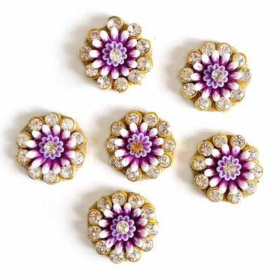 Big Size Purple Color Booti | Rhinestones Booti | Booti Pack of 10 | God Clothes | Decoration n Booti | DIY Craft | Craft | Art | Hobby craft | Craft Shop Near Me | Decoration | Artist | Pichwai Design Booti | Adikala Craft Store | Adikala